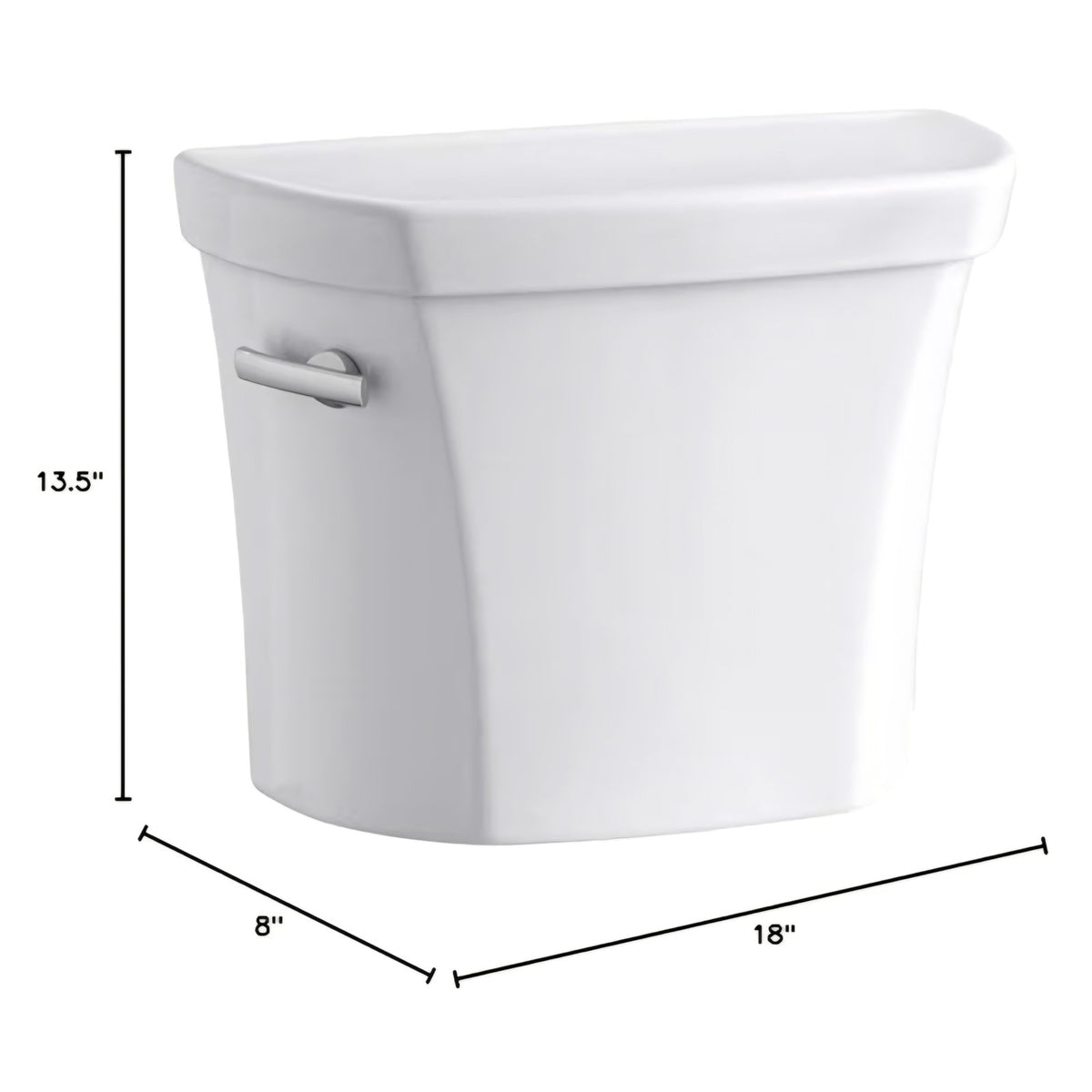 KOHLER K-4468-0 Wellworth Toilet Tank with Left-Hand Trip Lever