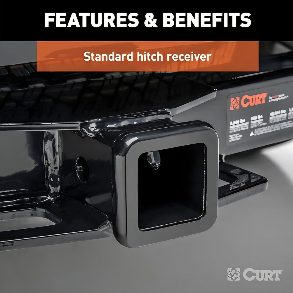CURT 14017 Class 4 Trailer Hitch, 2-Inch Receiver, Fits Select Ford F-150