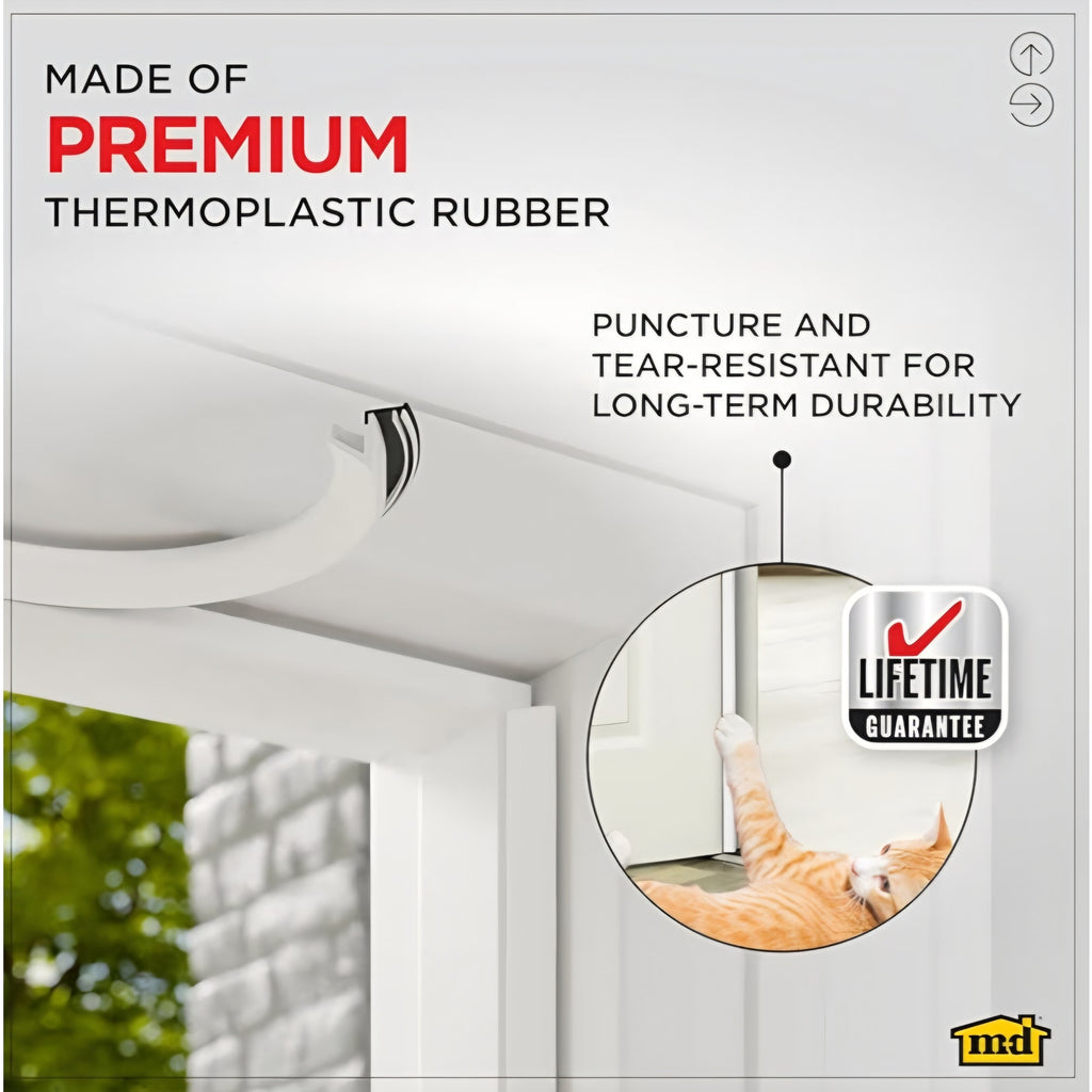 White Premium Rubber Platinum™ Top and Sides Door Seal for Doors with Kerf/Channel