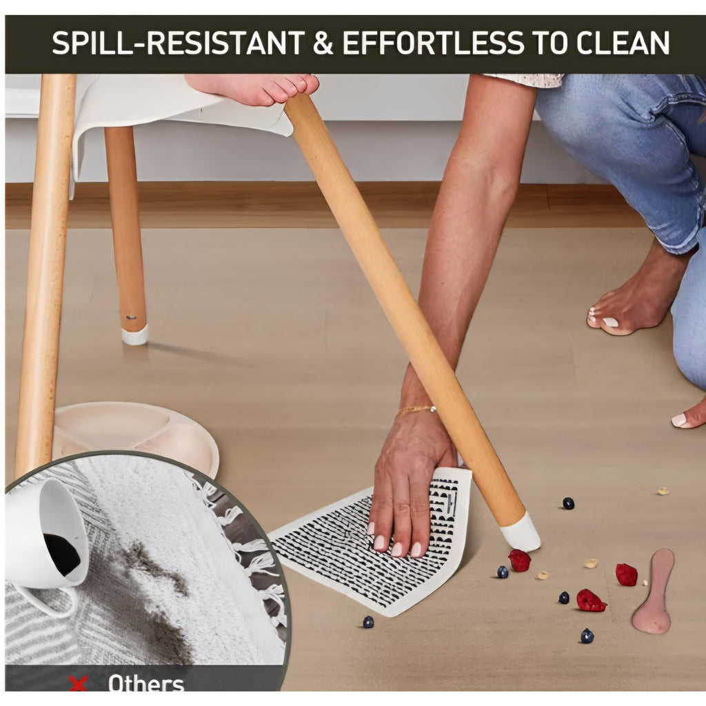 Clear Plastic Area Mat for Under Dining Table, 8'×10' Large No Slip Waterproof Vinyl