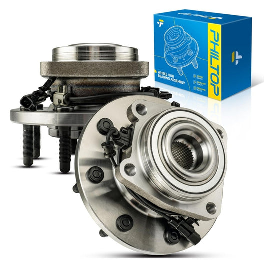 PHILTOP 515145 4WD Front Wheel Hub Assembly Fit for Chevrolet Silverado 2500 HD 2011-2019, GMC