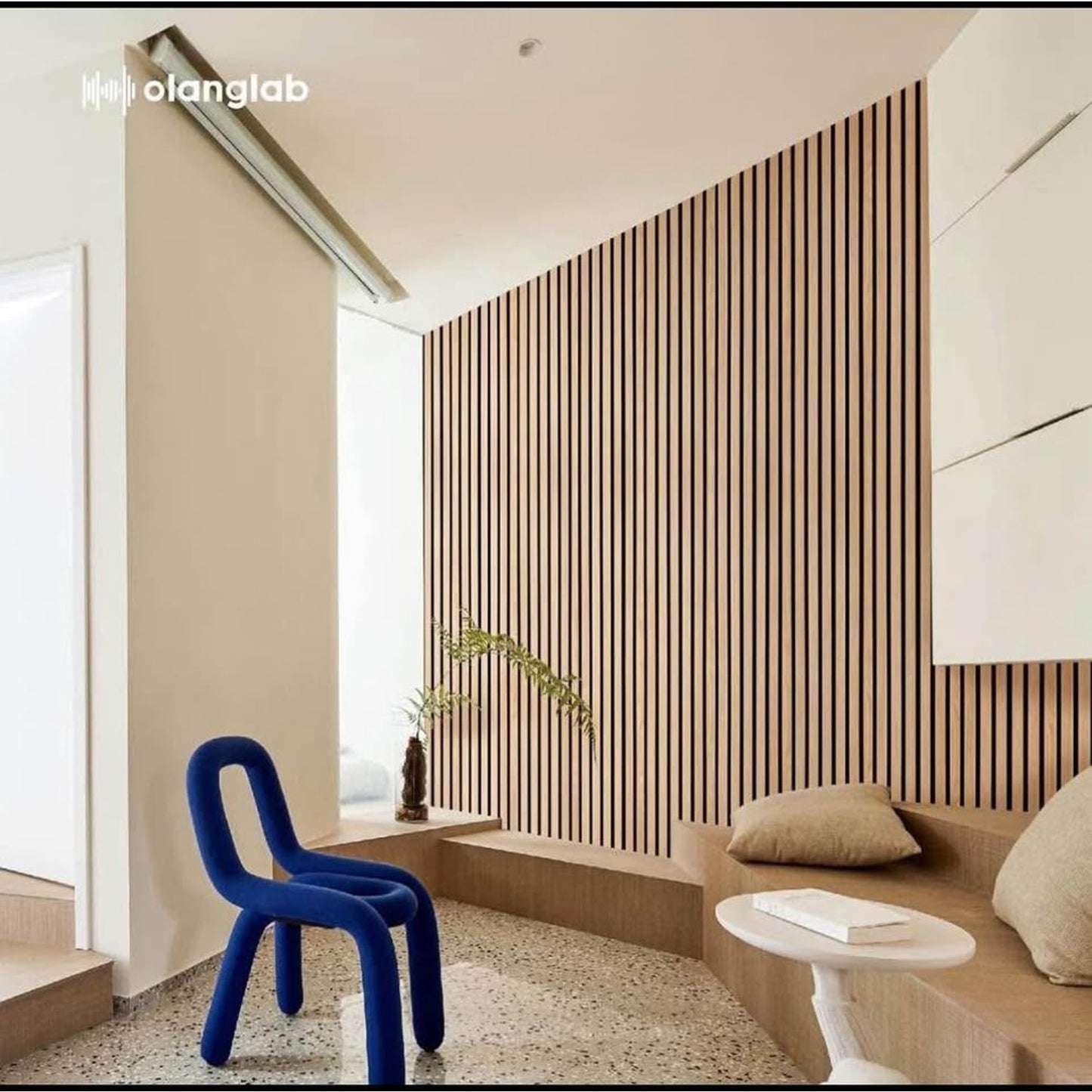 $100 obo Olanglab Wood Slat Wall Panels, Wooden Acoustic Wall Panels, 94.5"x12.6" Each 3D Wall Panel