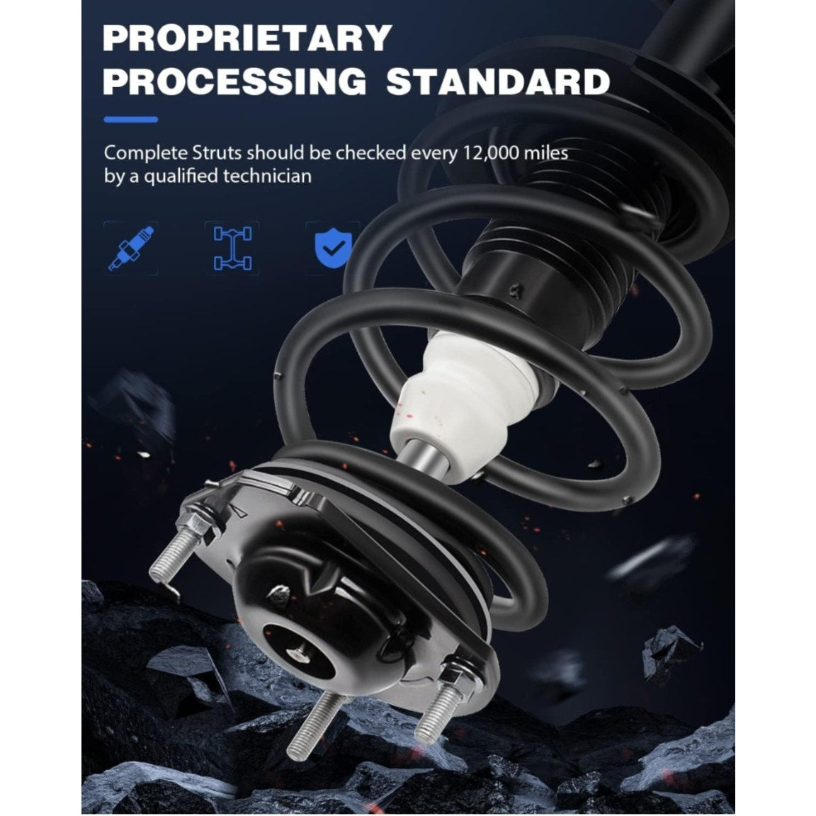 ECCPP Front Struts Complete Strut Assembly Shock Absorber for 2008-2012 for Buick Enclave,2009-2012