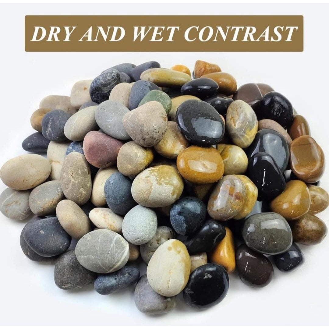 Garden Rocks Pebbles, 2-3 Inch Decorative Large River Rocks for Landscaping, Painting, Aquarium,