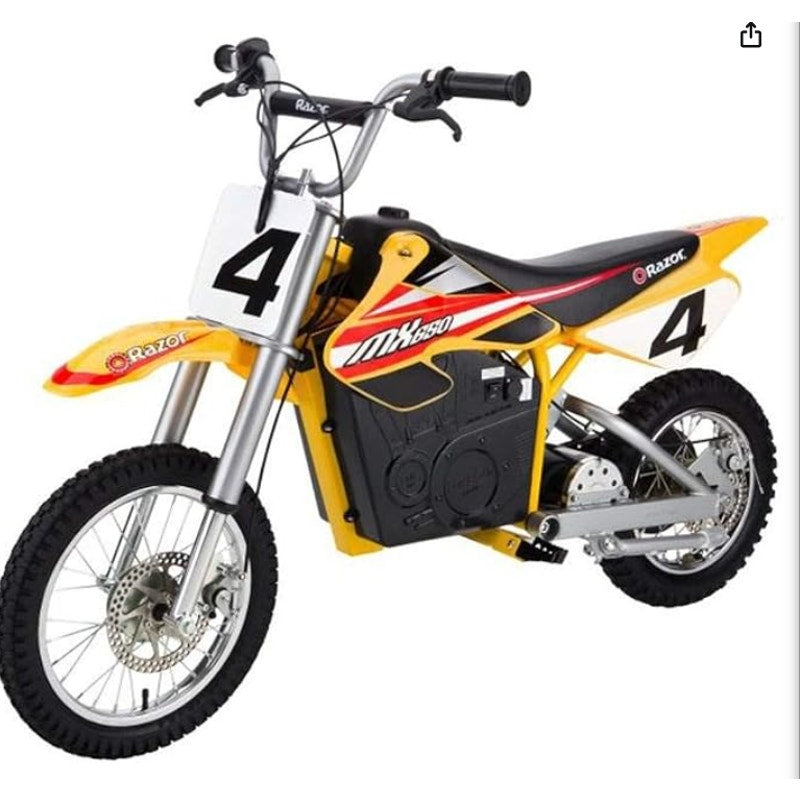 Razor MX650 Dirt Rocket Off-Road Motocross Bike – 36V Electric Ride-On, Up to 17 mph