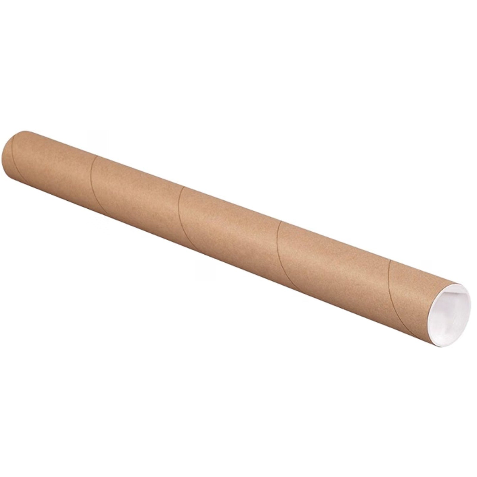 AVIDITI Cardboard Tubes with Caps, 60"L x 2"W x 2"H, Pack of 50