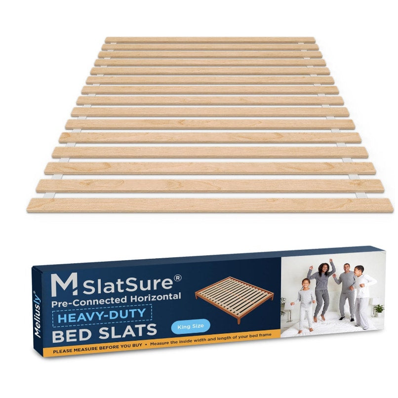 King Size Heavy-Duty (76x80) King Bed Slats to Prevent Sagging Under 2.5" Spacing Wooden Bed Slats
