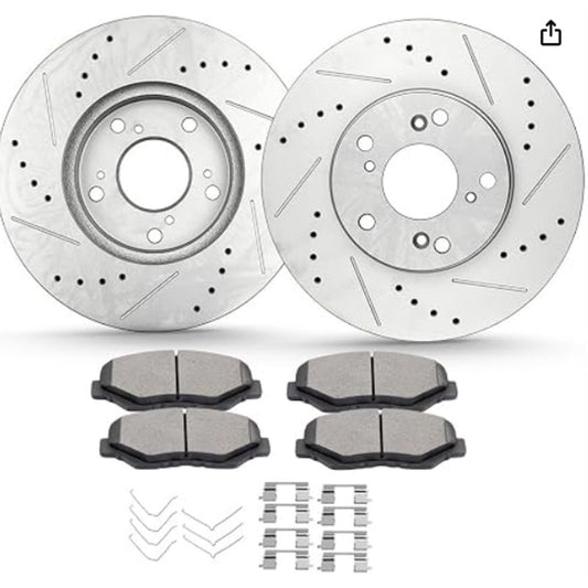 Front and rear set  4pcs Brake Rotors For Acura For ILX 2014-2015 Honda civic, CR-V, Element