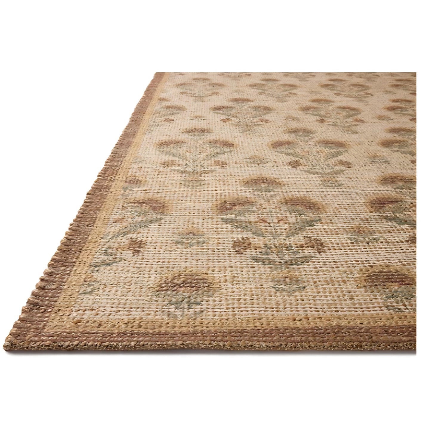 Area Rug Loloi Chris Loves Julia Rue Collection RUE-01 Wheat/Sage 9'-3" x 13' Area Rug Jute
