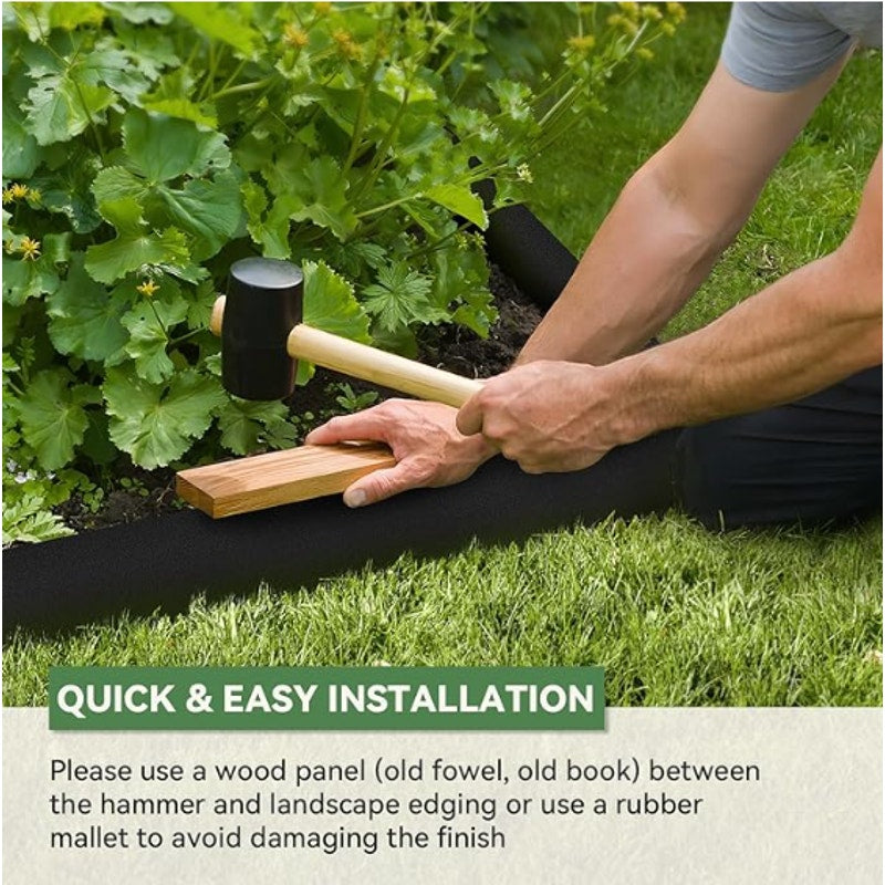 Landscape Edging Kit, 6PCS 40" L x 12.5" H Galvanized Bendable Metal Garden Edging for Lawn Yard
