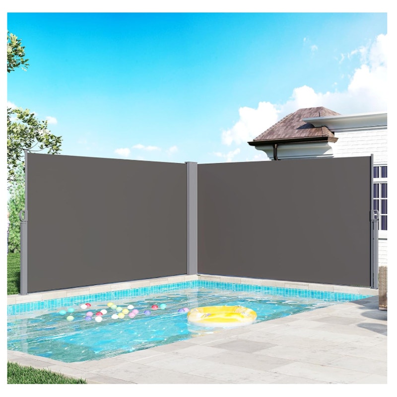 C-Hopetree 236"x63" Outdoor Retractable Double Side Awning