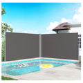 C-Hopetree 236"x63" Outdoor Retractable Double Side Awning