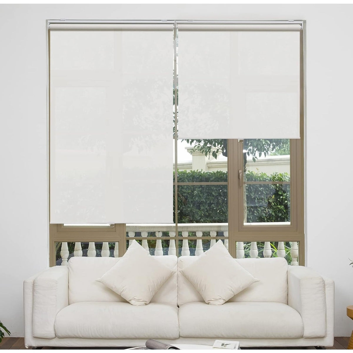 AOSKY Light Filtering Roller Shades for Indoor Windows, 71"W x 72"H