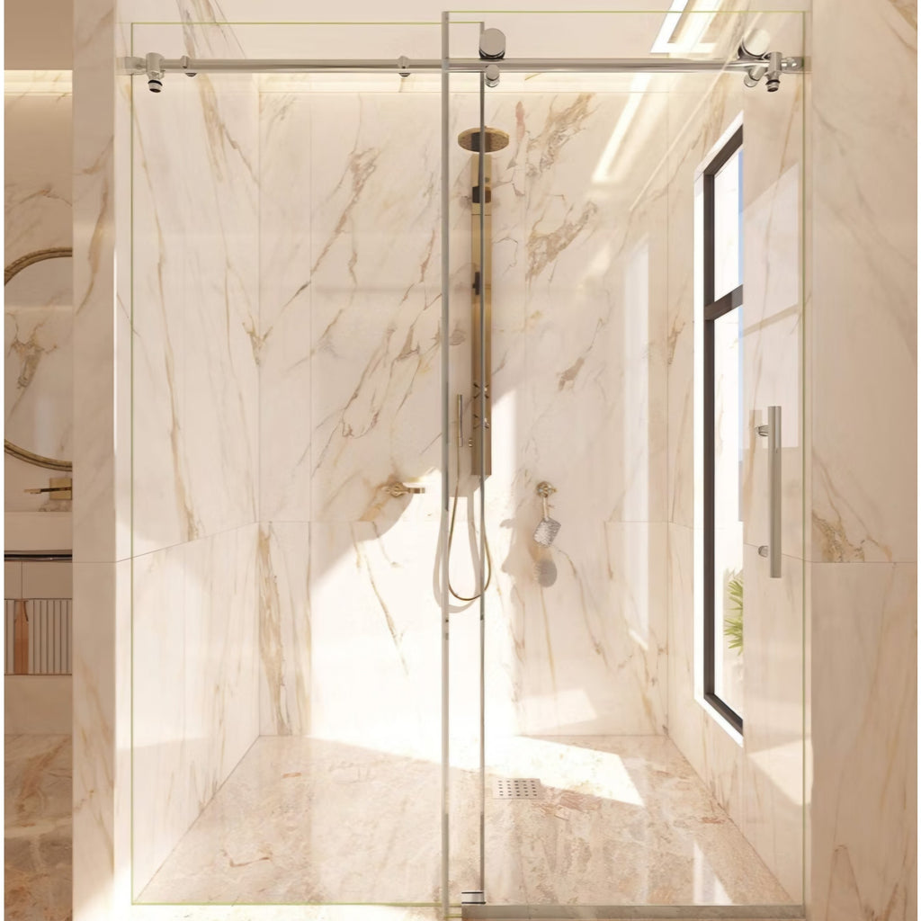 Murano Economy 44-48 inch W x 76 inch H Frameless Sliding Shower Door, Bathroom Glass Door 5/16"