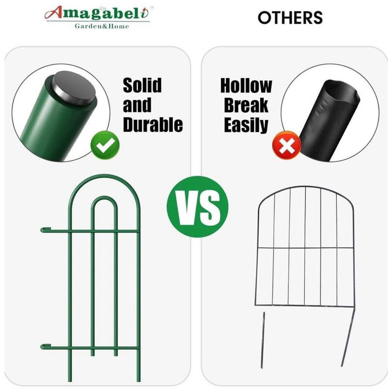 Amagabeli garden & home 32in(H)×20ft(L) Decorative Garden Fences and Borders for Dogs 14panels