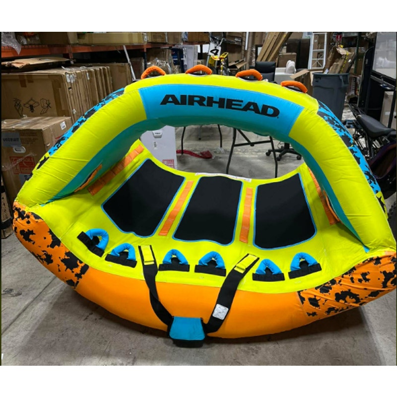 Airhead Poparazzi Towable Tube for Boating, 1-3 Rider Inflatable Boat Tube for Water Tubing