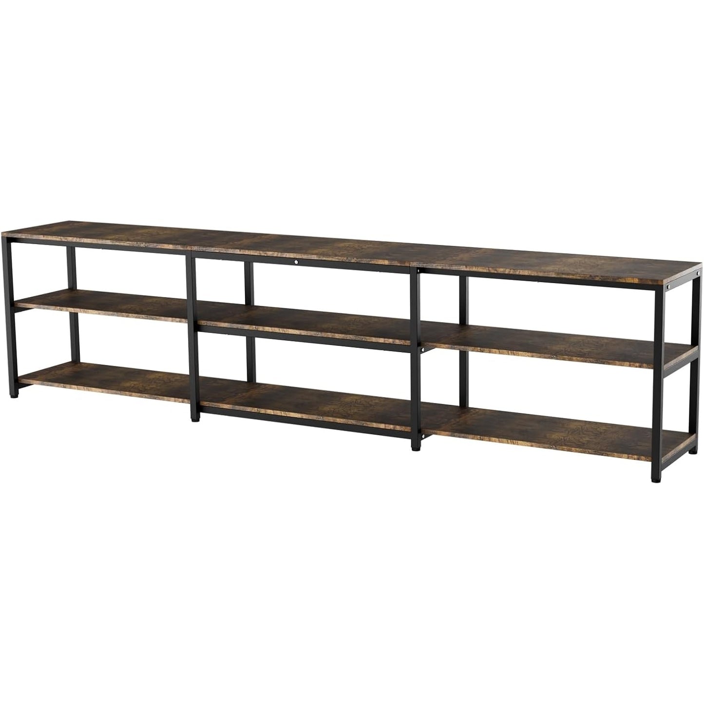Aquzee 100 in TV Stand, Extra Large 98" Wide Entertainment Center for 85"-110", with Storage, Brown