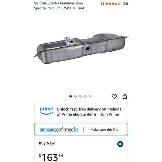 Spectra Premium F25B Fuel Tank