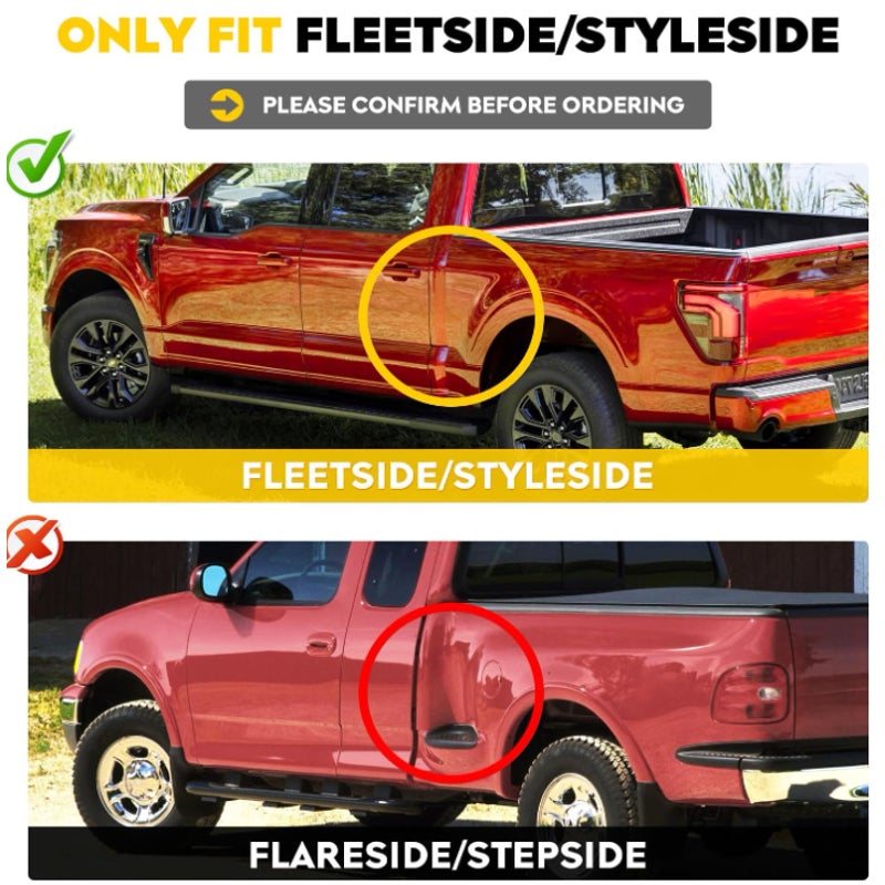 6.6 ft Soft Roll Up Truck Tonneau Bed Cover for 2014-2018 Chevrolet Silverado GMC Sierra 1500