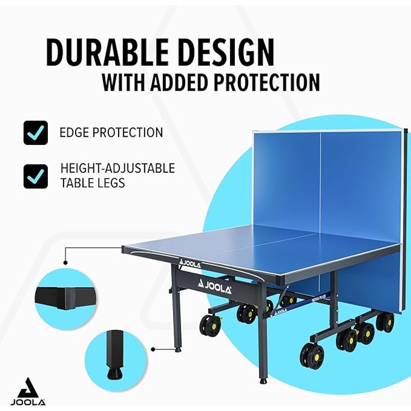 JOOLA NOVA Outdoor Ping Pong Table with Waterproof Table Tennis Net Set- Indoor & Outdoor Compatible