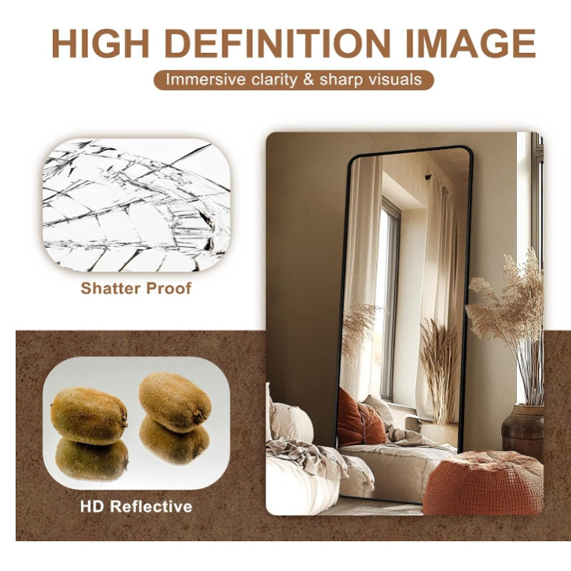 Delma Full Length Mirror, 70"x24" Black