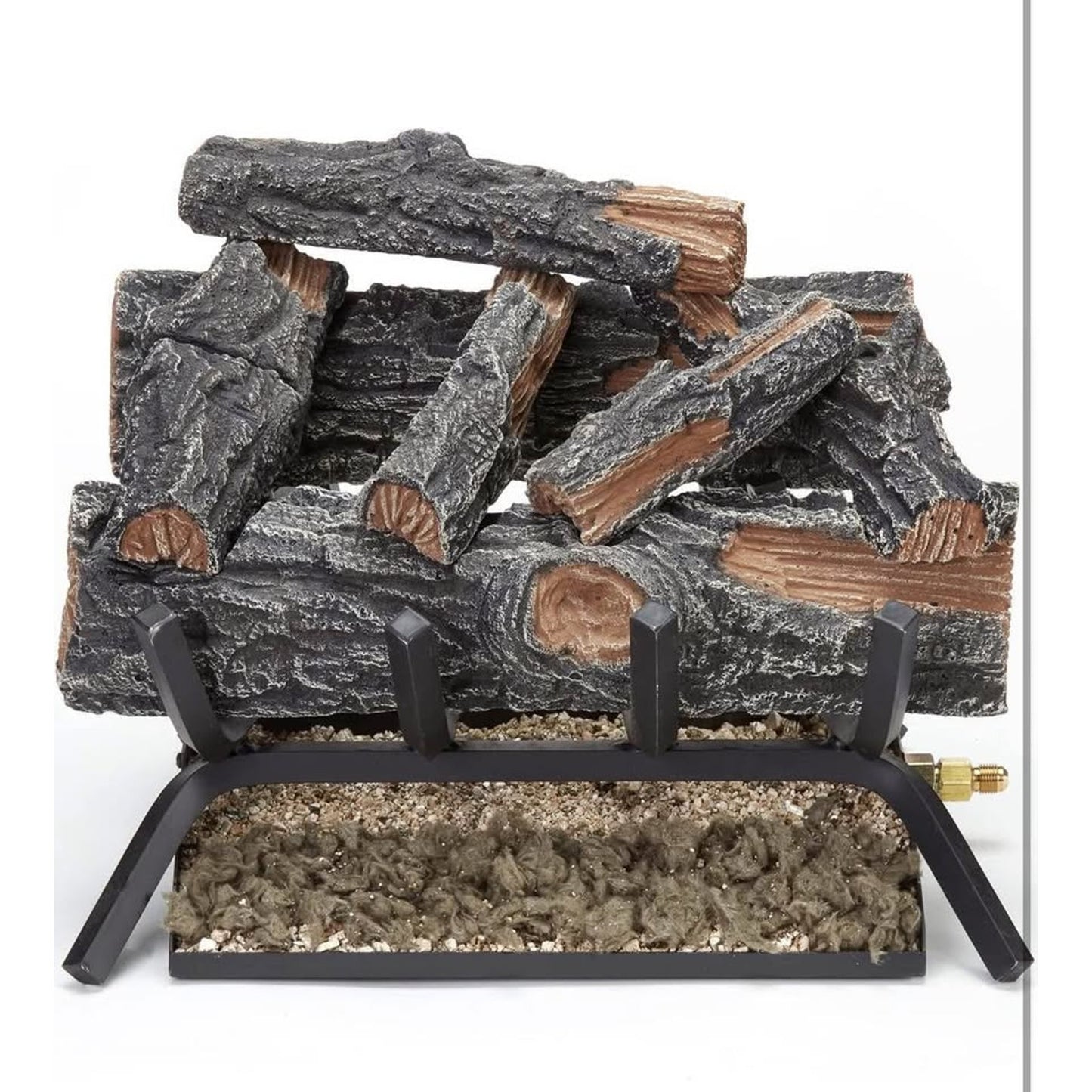 HearthSense MO18HVL Natural Gas Vented Fireplace Logs Set with Match Light, 45000 BTU, Heats up to 1