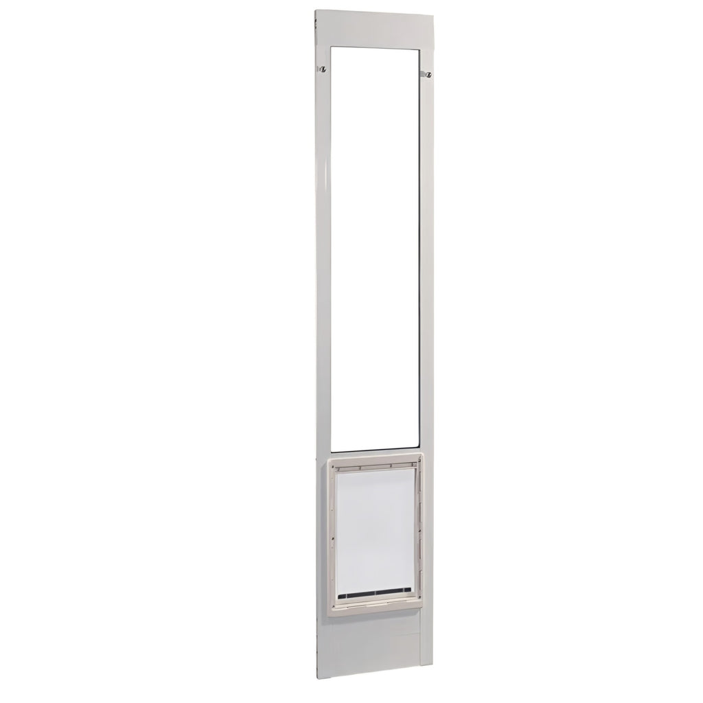 Aluminum Pet Patio Door, XL Adjustable Height 77-5/8" to 80-3/8", 15" x 20" Flap Size, White XL