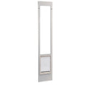 Aluminum Pet Patio Door, XL Adjustable Height 77-5/8" to 80-3/8", 15" x 20" Flap Size, White XL