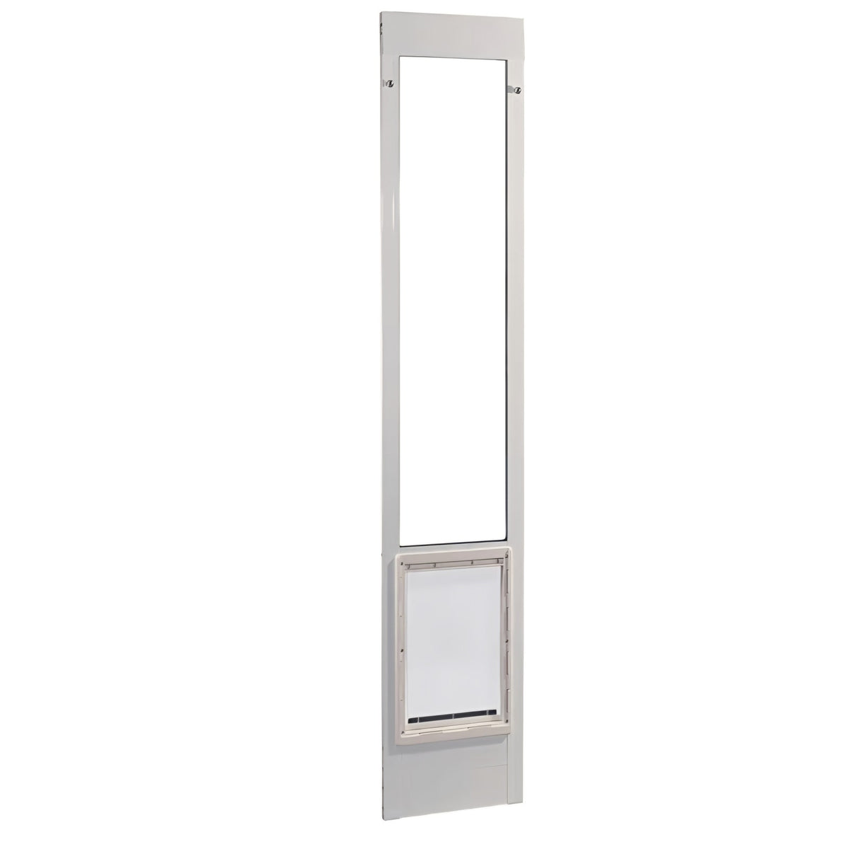 Aluminum Pet Patio Door, XL Adjustable Height 77-5/8" to 80-3/8", 15" x 20" Flap Size, White XL