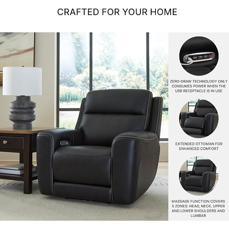 Signature Design by Ashley 5Z-Dreamlight Urban Power Recliner, Black