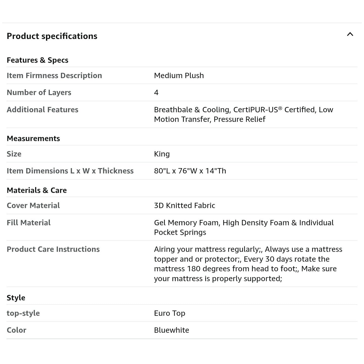 Coolvie 14 Inch King Mattress, Medium Plush Gel Memory Foam Mattress Hybrid, Double Cooling King