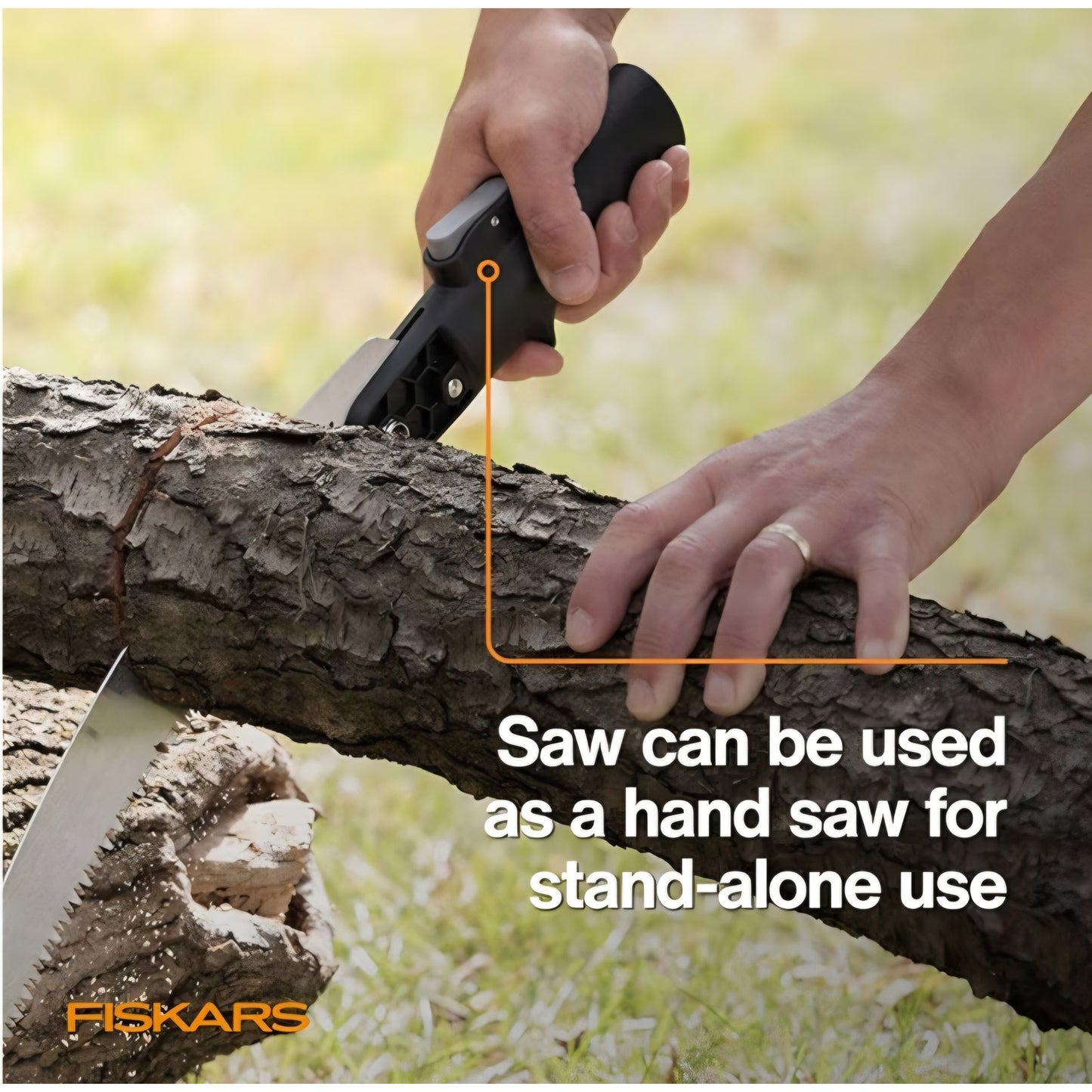 Fiskars XtendControl 16' Tree Pruner Kit with Rotating Pruner Head, 15" X3 Double-Hooked Saw