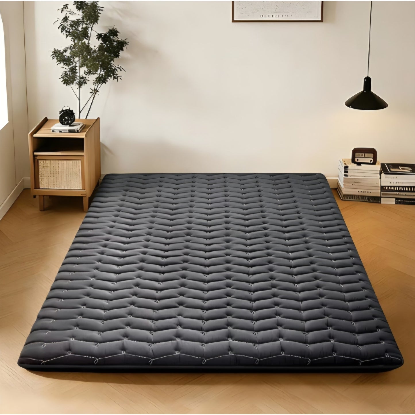 Premium Foam 3.2" Thick Japanese Futon Floor Mattress - Full Size 54"x80" 100% High-Density Foam