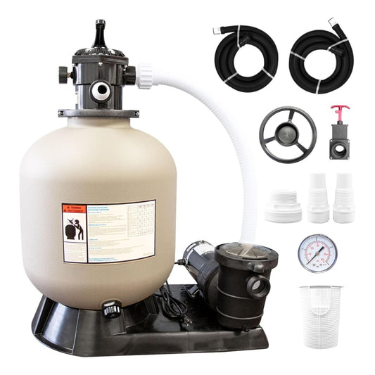 SWIMLINE HYDROTOOLS Pool Sand Filter Pump For Above Ground & Inground Pool | 24 Inch Cleaner System
