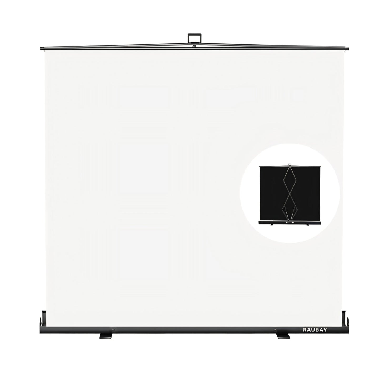 Backdrop Screen Portable Retractable Panel Photo 78.7 x 82.7in Large Collapsible White