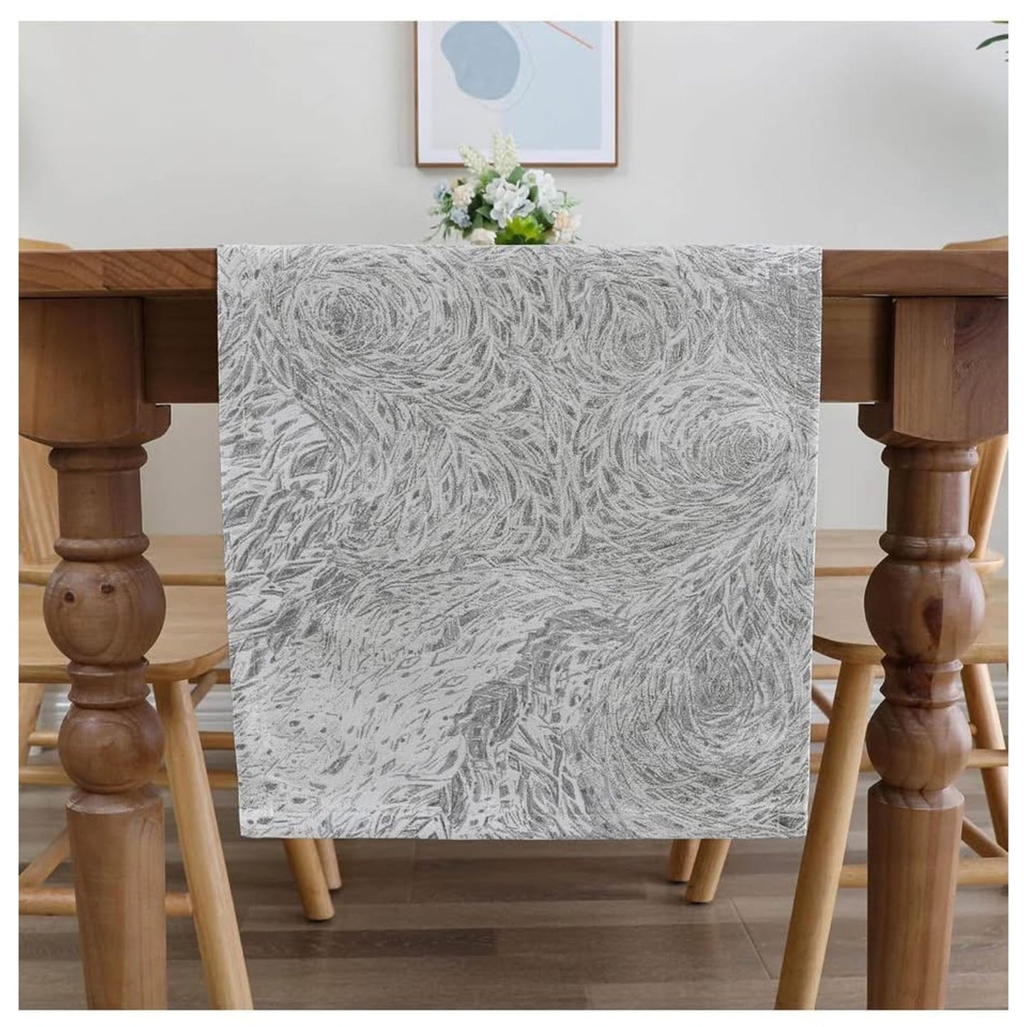Majestic Giftware Premium Jacquard Table Runner (TR1353-16x144) - 16x144 Inches Jacquard Cloth for D