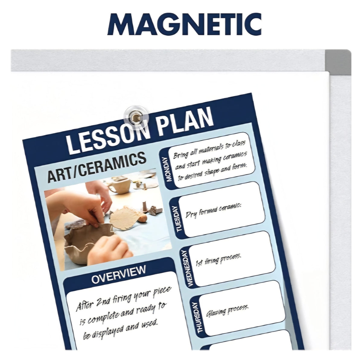 Magnetic Dry Erase White Board, 4' x 6', Aluminum Frame (PPA406)