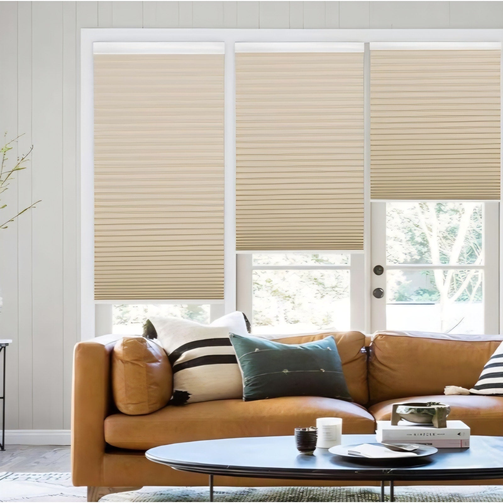 1.5-Inch Cellular Cordless Light , Honeycomb Window Blinds for Soft (31.5" W x 72" H, Beige)