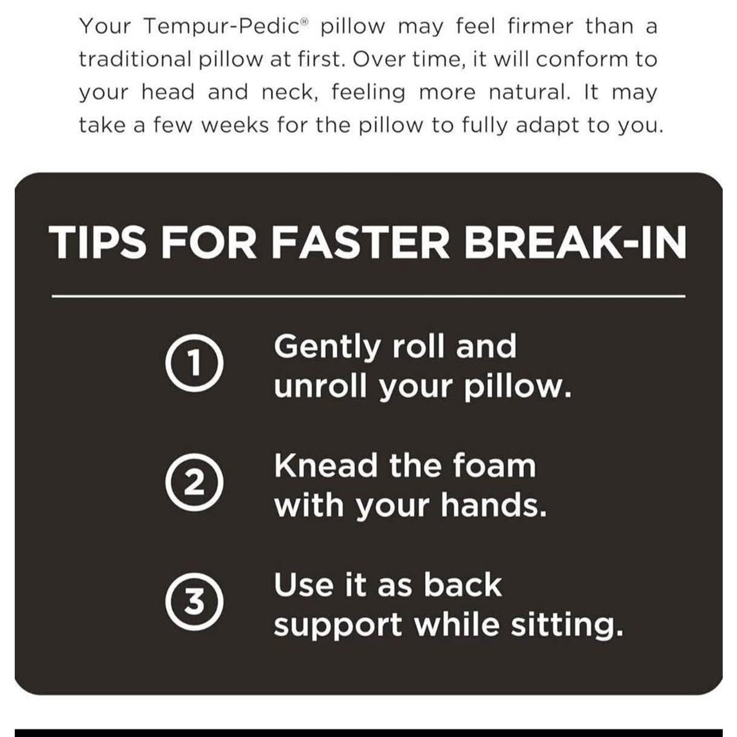 Tempur-Pedic TEMPUR-Ergo Neck Pillow, Medium Profile, White