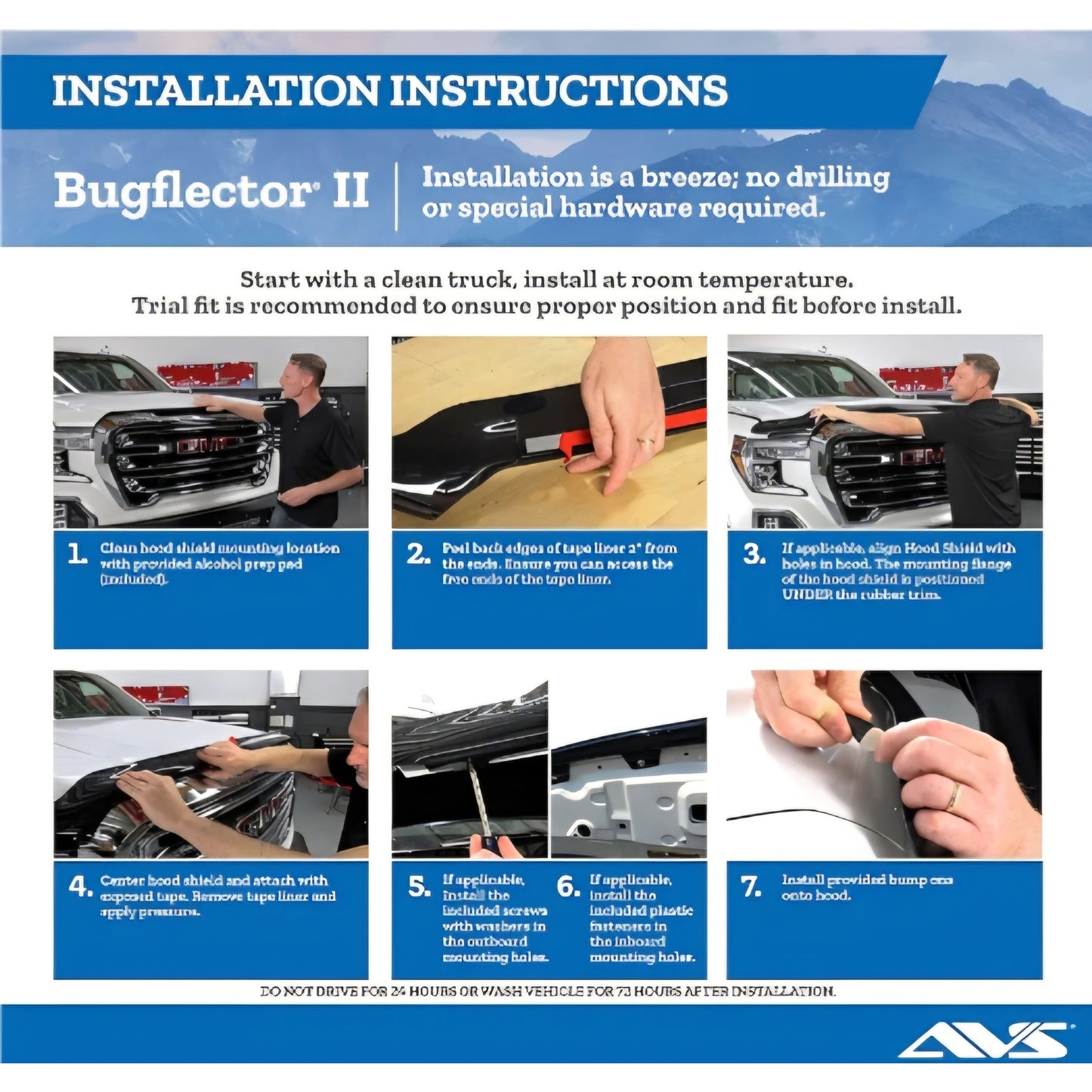 Auto Ventshade [AVS] Bugflector II Hood Shield/Protector | Fits 1999-2002 Chevy Silverado
