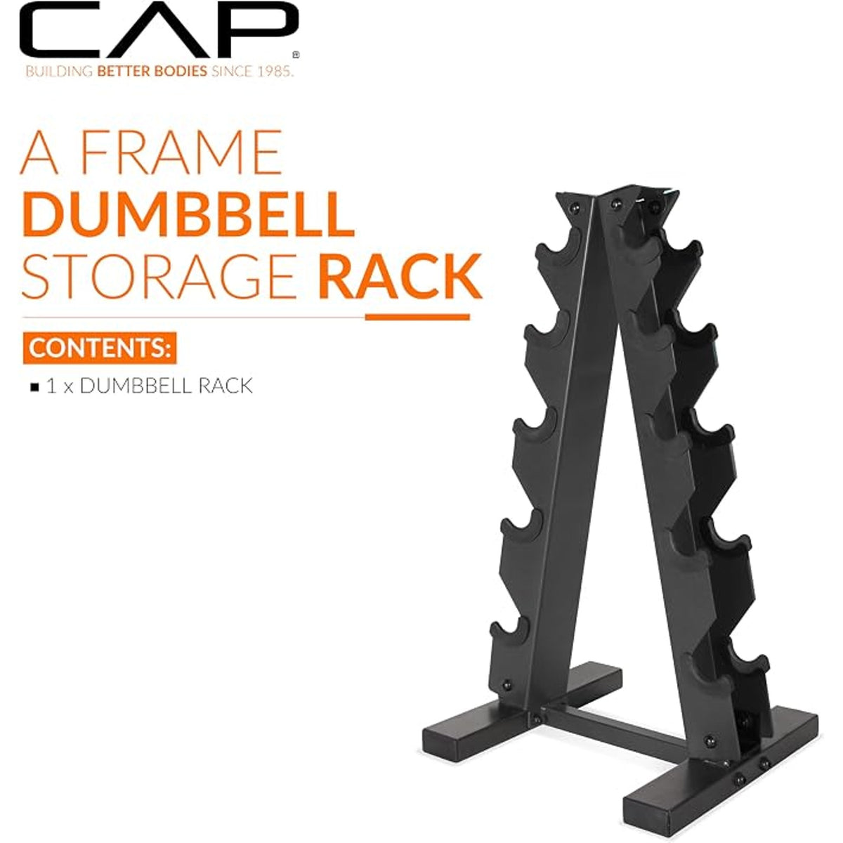 CAP A-Frame Dumbbell Weight Rack, holds 5-25lb, 13"D x 14.5"W x 26"H