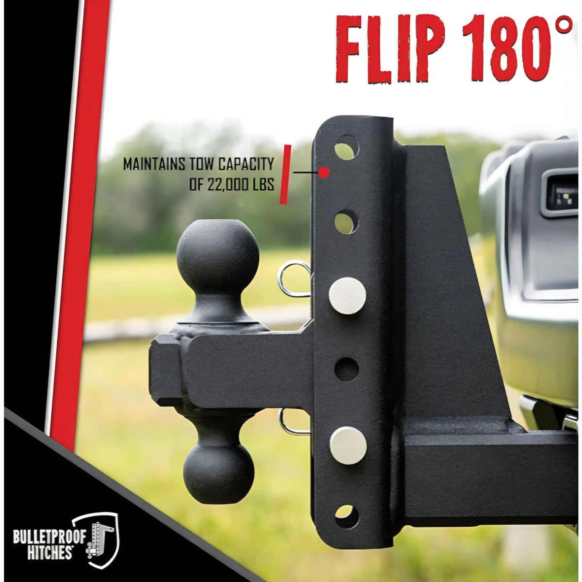 Adjustable Heavy Duty Trailer Hitch (22,000 lb. Rating) - 16" Drop/Rise Trailer Hitch
