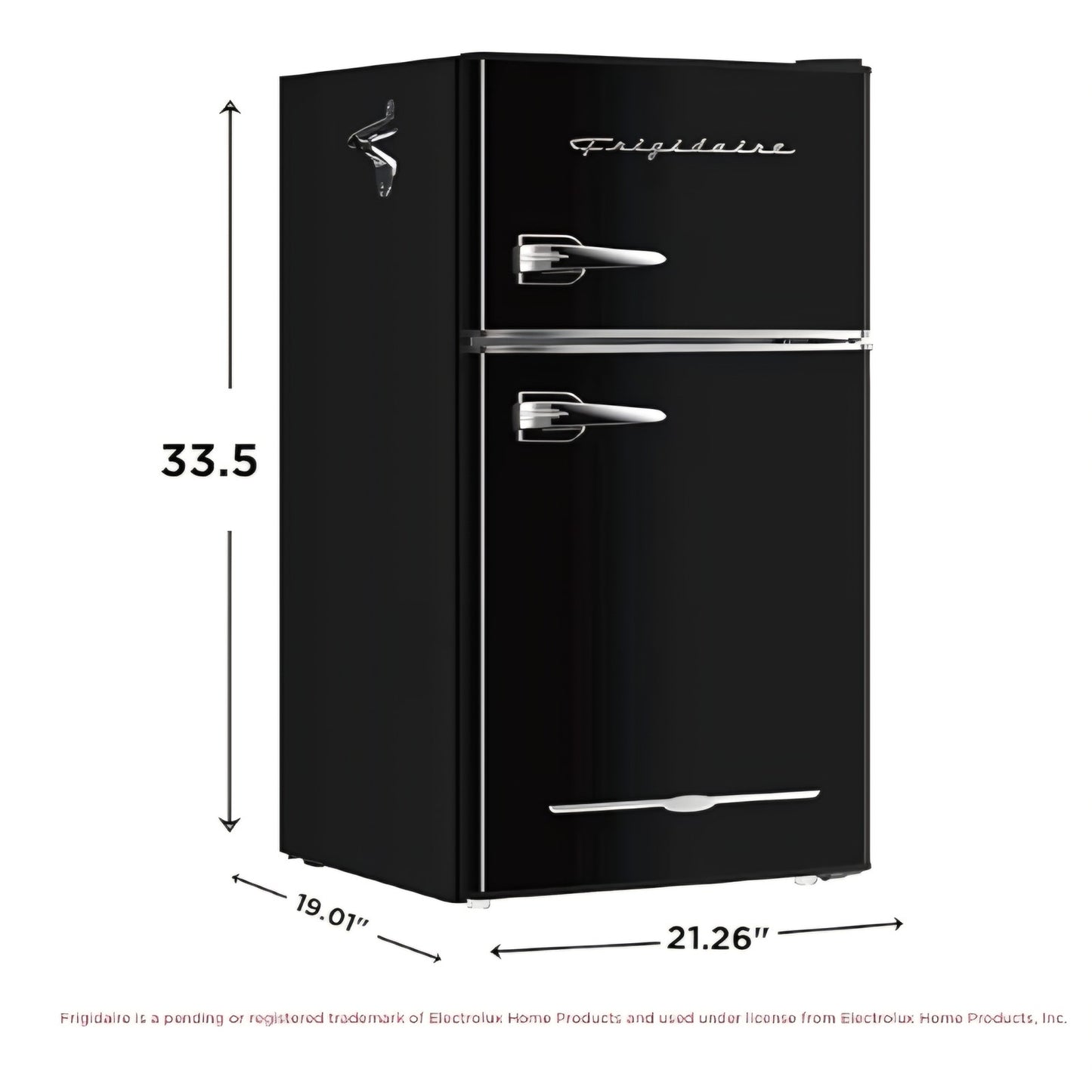 Frigidaire EFR840 Retro Mini Fridge with Freezer & Side Bottle Opener - Small 2 Door Refrigerator