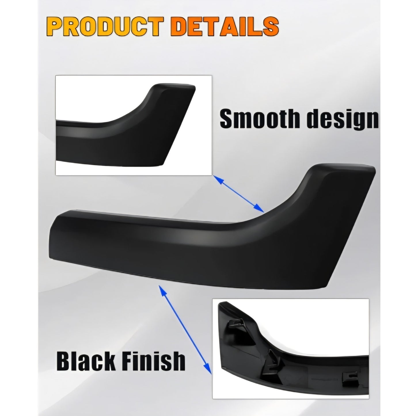 Front Bumper Headlight Filler Molding Trim Compatible with 2019-2024 Dodge Ram 2500 3500