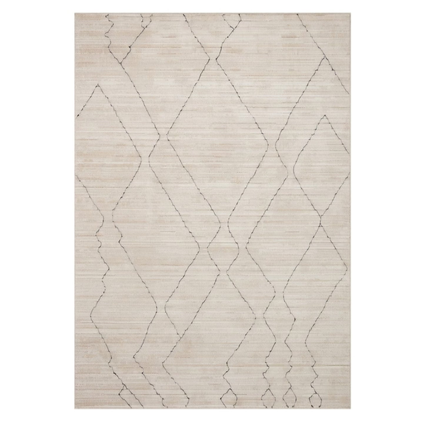 Loloi Darby Sand/Charcoal 5'-3" x 7'-6" Area Rug DAR-03 Approx. 5x7 Beige Living room
