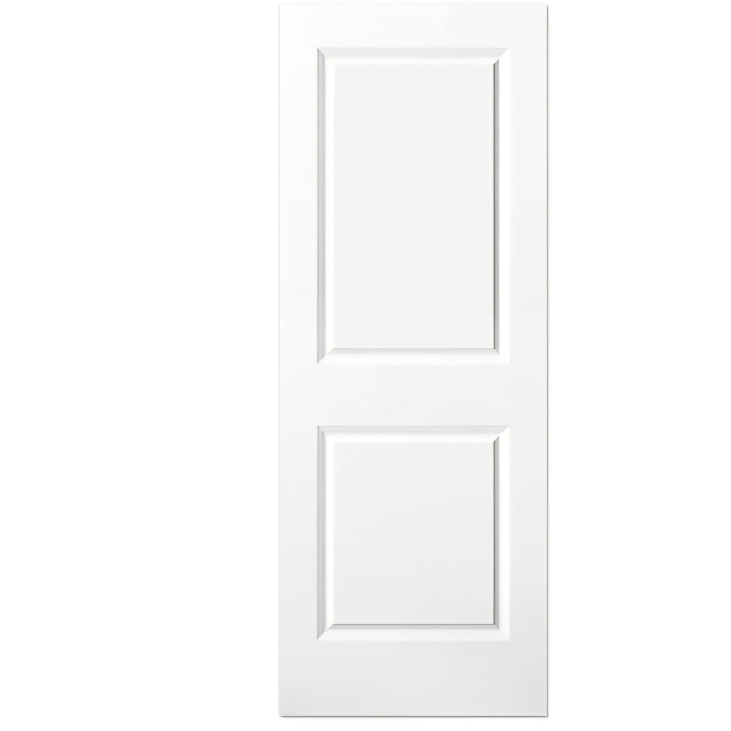 Door Slab 30x80 in Raised 2-Panel Square Top Smooth White Primed Molded Door Slab