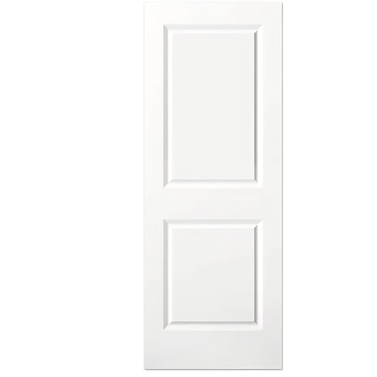 Door Slab 30x80 in Raised 2-Panel Square Top Smooth White Primed Molded Door Slab
