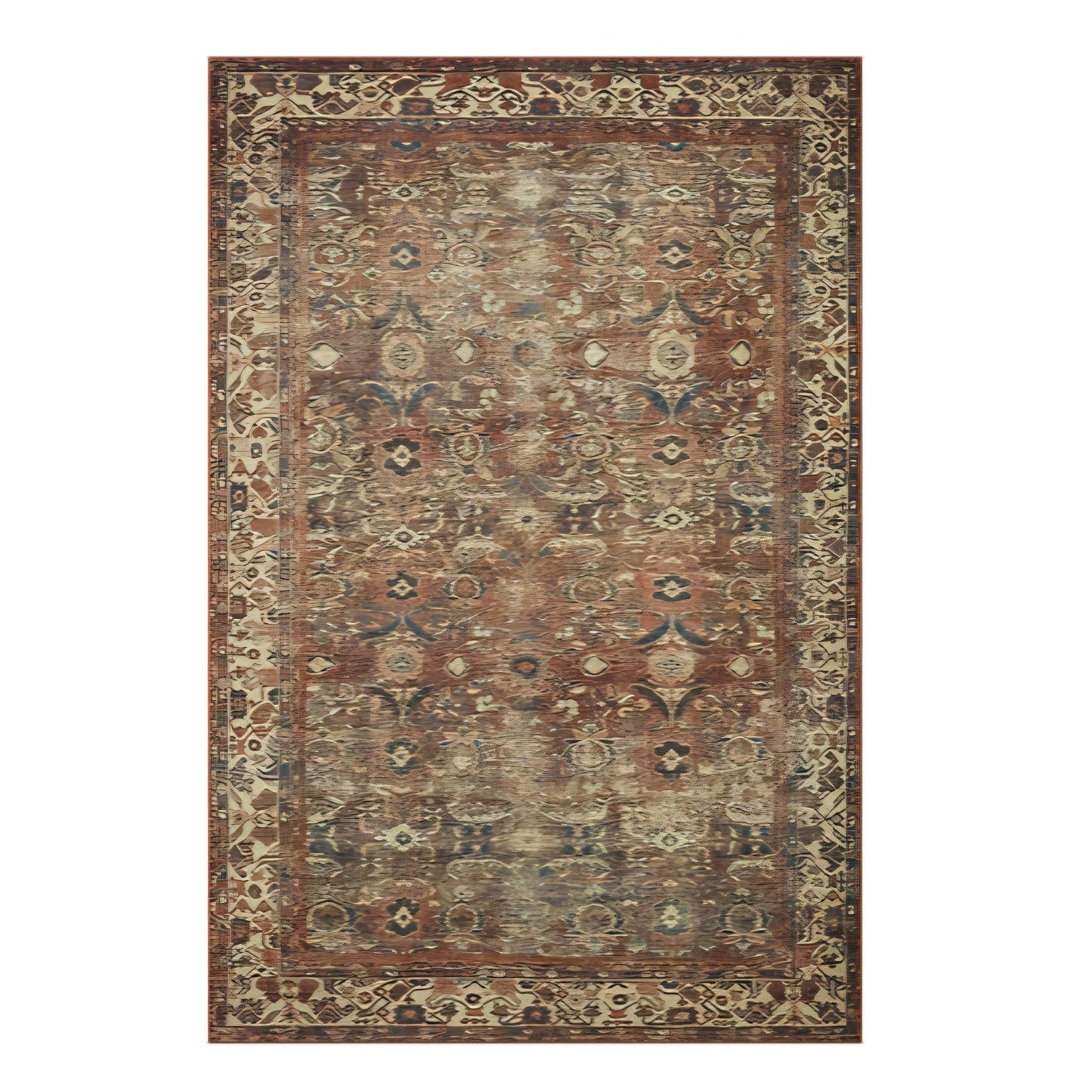 Loloi Magnolia Home by Joanna Gaines Banks Collection BAN-04 Brick/Ivory 7'-6" x 9'-6", .13"