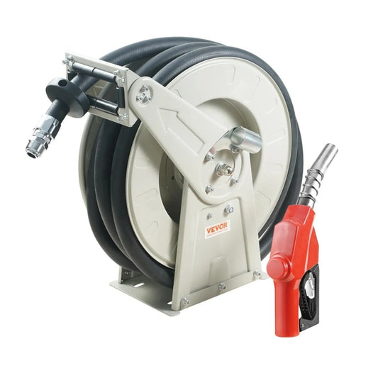 VEVOR Fuel Hose Reel, 3/4" x 66', Extra Long Retractable Diesel Hose Reel,Carbon Steel Construction