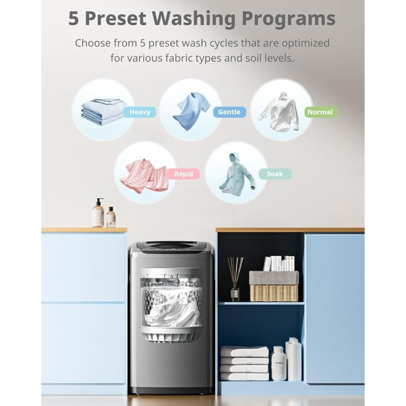 COMFEE' Portable Washing Machine 0.9 cu.ft Compact Washer with LED Display